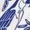 Blue, variant on Blue Tropical Print V-Neck Midi Dress With Bell Sleeves