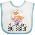 thumbnail image 3 of Inktastic Little Sister Newborn I Love My Big Sister Boys or Girls Baby Bib, 3 of 4