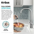 thumbnail image 6 of KRAUS Allyn Transitional Industrial Pull-Down Single Handle Kitchen Faucet in Matte Black, 6 of 7