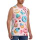 thumbnail image 2 of Fotbe Cupcakes and Donuts Men's Camiseta sin Mangas Estampada para Hombres, Playera Casual para Gimnasio, Entrenamiento, Playa-XX-Large, 2 of 7