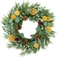 thumbnail image 2 of Northlight Real Touch™️ Cypress, Lemon and Eucalyptus Artificial Christmas Wreath - 22" - Unlit, 2 of 9