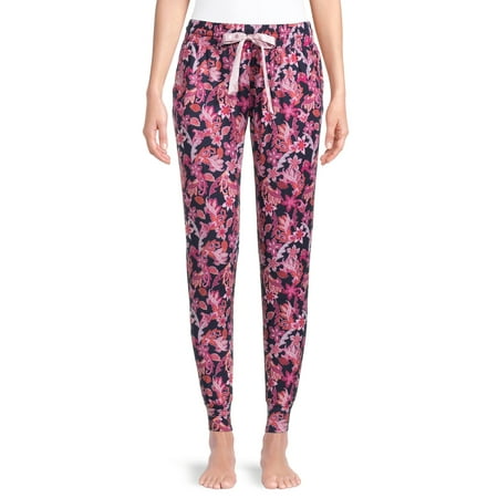 Jessica Simpson Women's Cuffed Sleep Pants with Satin Drawstring