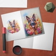 thumbnail image 3 of Welcome Spring Summer German Shepherd Portrait Flower Blue Sky 5x7in Folded Greeting Card Alsatian Dog Lover Gifts Single Note Card with Envelope - 12001, 3 of 5