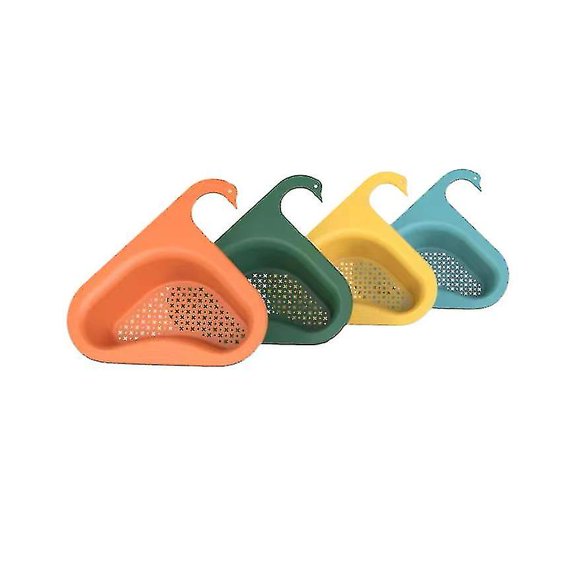 Swan Sink Basket, Corner Kitchen Sink Strainer Basket, Kitchen Triangle Sink Filter Blue