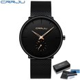 thumbnail image 1 of CRRJU, relojes de moda para hombre, reloj de cuarzo de lujo de marca superior, reloj deportivo informal resistente al agua de acero de malla delgada para hombre, reloj Masculino Tan Jianjun unisex, 1 of 2