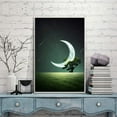 thumbnail image 3 of IDEA4WALL Framed Canvas Wall Art for Living Room, Bedroom Moon with Bright Canvas Prints for Modern Home Decoration Ready to Hang, 3 of 4