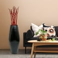 thumbnail image 3 of Bamboo Cylinder Floor Vase  - Handcrafted Tall Decorative Vase - Ideal for Dining Room, Living Room- 27.5 Inch, Black, 3 of 7