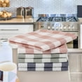 thumbnail image 2 of Unique Bargains 6Pcs Cotton Buffalo Pattern Absorbent Dish Cloths Mixed Color 13" x 13", 2 of 8