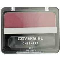 CoverGirl Cheekers Blush, True Plum [185] 0.12 oz (Pack of 2)