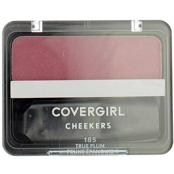 CoverGirl Cheekers Blush, True Plum [185] 0.12 oz (Pack of 2)