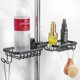thumbnail image 3 of Soporte de esponja para grifo, jabón, paño de cocina, cepillo, fregadero, escurridor, organizador de aluminio para cocina, baño con gancho, negro mate, 3 of 5
