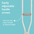 thumbnail image 5 of Muletas Medline Youth Guardian de aluminio para niños, adultos y personas mayores de 4'6” a 5'2” de alto, ayuda para caminar para un equilibrio confiable, soporta cómodamente hasta 300 lb., 5 of 5
