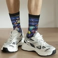 thumbnail image 6 of Pofeuu Sea Inhabitans and Herb Print Crew Socks, Adult Running Hiking Socks for Youth and Adult, 6 of 6