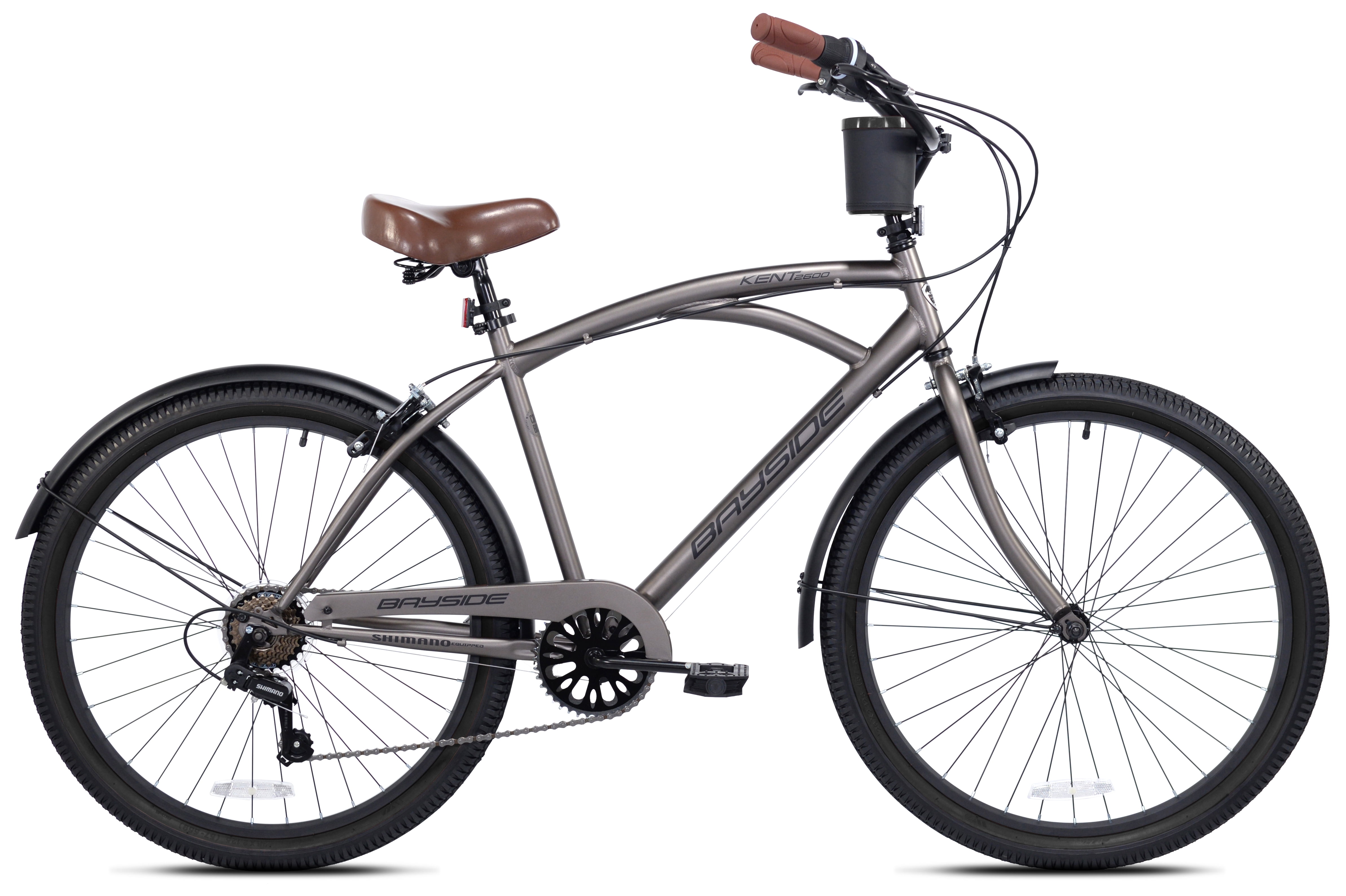 Kent 26 In. Bayside Men's Cruiser Bike, Satin Cocoa