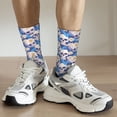 thumbnail image 6 of Vsdgher white Skull blue daisy Crew Socks for Men & Women, Breathable Casual Athletic Ankle Socks, 6 of 6