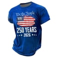thumbnail image 5 of Americas 250Th Anniversary Patriotic Print Short Sleeve Casual Summer Tee Boys 4Th of July Shirt Blue 2-3 Years, 5 of 5