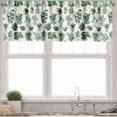 thumbnail image 3 of Ambesonne Tropical Leaf Valance & Curtain, House Leaves Floral, 55"x30", Fern Green and Warm Taupe, 3 of 7