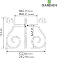 thumbnail image 6 of Orleans Adjustable Hammered Bronze Metal Plant Stand Holder by Gardien Products, for Medium & Large Pots, Rustic, 6 of 6