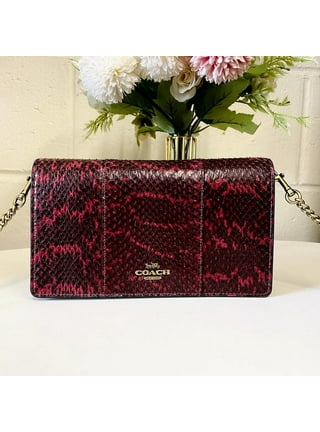 Callie foldover chain online clutch in blocked snakeskin