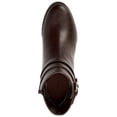 thumbnail image 4 of CHARTER CLUB Womens Brown Strappy Buckle Accent Cushioned Jamee Round Toe Block Heel Zip-Up Booties 7 M, 4 of 4