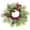 Green,brown,red, variant on 2 Pcs Artificial Snowy Cedar and Berry Candle Rings Christmas Candle Holder Rings Faux Cedar Twigs Wreath Mini Window Mirror Wreaths 12.6" Wide with Pine Cones Holly Leaves for Holiday Season Winter