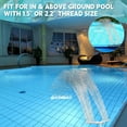 thumbnail image 2 of Waterfall Pool Spray Pool Fountain Pool Sprayer Hydrodynamic Adjustable Aerator Swimming Pool Waterfall For 1.5 Inch Interface (white), 2 of 5