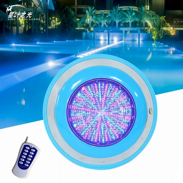 Foco LED sumergible para piscina, lámpara de piscina multicolor RGB de 18 W, foco de piscina impermeable IP68 con control remoto, iluminación para un