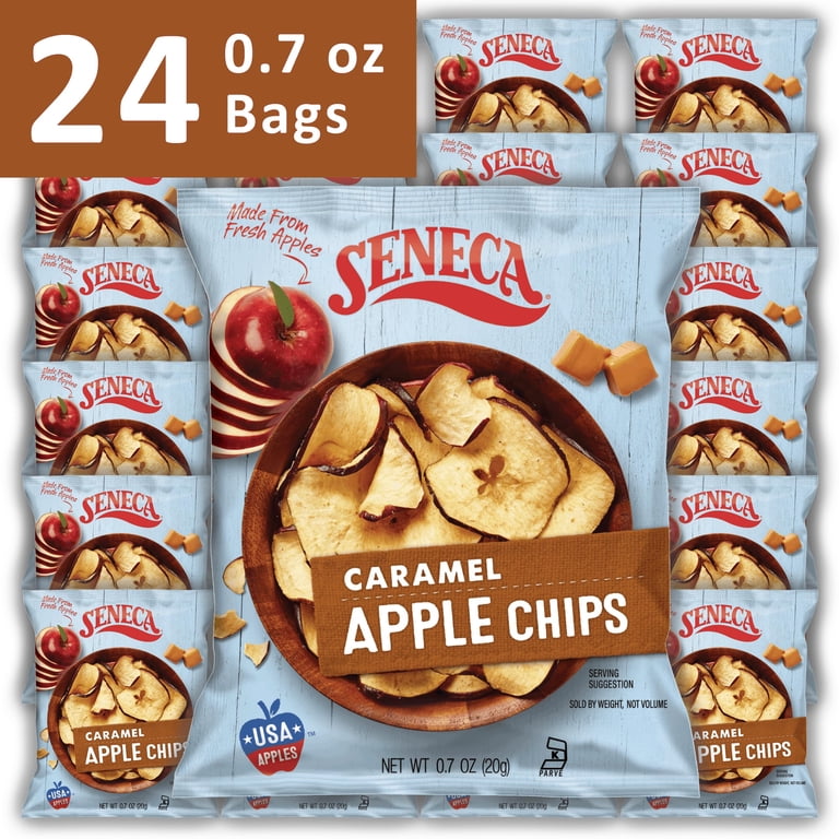 Seneca Caramel Apple Chips, 24 Bags, made from Fresh Red Delicious