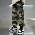 thumbnail image 4 of UngA Boy's Camo Cargo Pants Joggers Baggy Fall Elastic Waist Wide Led Casual Hunting Pants with Pockets 2026 Cargo Pants for Boys (Camouflage,9-10 Years), 4 of 5