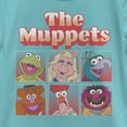 thumbnail image 2 of Girl's The Muppets Boxed Characters  Graphic Tee Tahiti Blue Large, 2 of 4