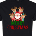 thumbnail image 4 of Inktastic Merry Christmas Santa Reindeer T-Shirt, 4 of 5