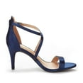 thumbnail image 2 of Dream Pairs Women's Fashion Ankle Strap Stilettos Open Toe Sandals Pump Heel Sandals DOLCE NAVY Size 9.5, 2 of 5