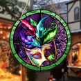 thumbnail image 4 of HELLOYOUNG Carnival Acrylic Sun Catcher, Venetian Masquerade Mask Sign UV Printed Waterproof Wall Art for Home Office Decor, Wall Hanging  for Cafe Bar Cinema, 4 of 9