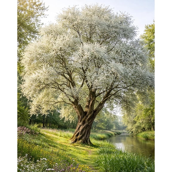 2 White Willow Trees - Rare and Unique Live Tree Plants - White Leaves - Fresh Cuttings to Grow