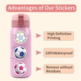 thumbnail image 4 of Decorr 60PCS Soccer Ball Stickers, 1.9" Waterproof Soccer Themed Doodle Stickers, Vinyl Soccer Stickers for Water Bottles, Laptop, Luggage & Car Decor, 4 of 7