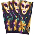 thumbnail image 2 of Coolnut Mardi Gras Carnival Mask Feathers Kitchen Dish Towel Set 4Pcs,Dishcloths Sets Fast Drying Kitchen Towels Tea Towels Gift Set for Drying Cleaning Cooking Baking327 Wash cloth, 2 of 7