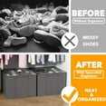 thumbnail image 7 of SpaceAid Shoe Organizer for Closet, 2 Pack, Fits 16-32 Pairs, Gray, 7 of 7
