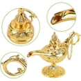 thumbnail image 3 of Lámpara De Genio De Metal Aladdin, Aladdin Magic Genie Light Tetera Mágica De Lujo Retro Elf Light Tetera Lámpara De Aceite Compatible con La Colección Casera De Luz Wishi, 3 of 5