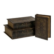 Angle View: Set of 3 Decorative Antique Old World Table Top Books