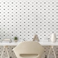 thumbnail image 3 of Ambesonne Modern Peel & Stick Wallpaper for Home, Kings Crown, 13"x36", Black White, 3 of 6