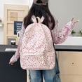 thumbnail image 5 of Aesthetic Floral School Backpack, Water Proof Backpack, Spacious Bookbag for Shopping Work College, Pink, 5 of 9