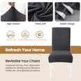 thumbnail image 2 of JIATER 100% Waterproof Dining Chair Covers Stretch Chair Slipcovers Protector Set of 6,Dark Gray, 2 of 8