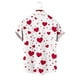 thumbnail image 5 of TaTaai Men's Valentine's Day Print Shirt, Short Sleeve Button Down Casual Blouse, Romantic Gift Top Gift, 5 of 5
