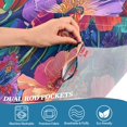 thumbnail image 3 of Yayeee Kitchen Curtains Light Filtering 27"x24" Rod Pocket Short Cafe Window Panel, Blooming Flowers Pattern, 3 of 7