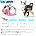 thumbnail image 2 of DMISOCHR Cat Harness - Escape Proof Reflective Cat Harness and Leash for Small to Large Cats, Puppy, Small Dog - Adjustable Mesh Breathable Pink Cute Cat Harness for Walking Training Hiking, 2 of 7