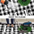 thumbnail image 5 of Black White Checkered Outdoor Rug for Patio/Deck/Porch, Non-Slip Large Area Rug 6 x 9 Ft, Farmhouse Buffalo Plaid Botanical Indoor Outdoor Rugs Washable Area Rugs, Camping Rug Carpet Runner, 5 of 8
