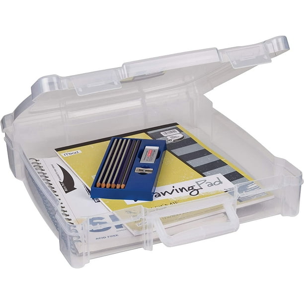 6913ab portable art & craft organizer with handle, holds up to 12" x 12