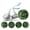 Green, variant on Darling Souvenir Pack of 190 Pcs chocolate Bridal Shower Theme Stickers Party Favor-Green