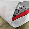 thumbnail image 5 of Ambesonne Christmas Place Mats Set of 4, Cat with Santa Hat, Standard Size, White Red Grey, 5 of 6