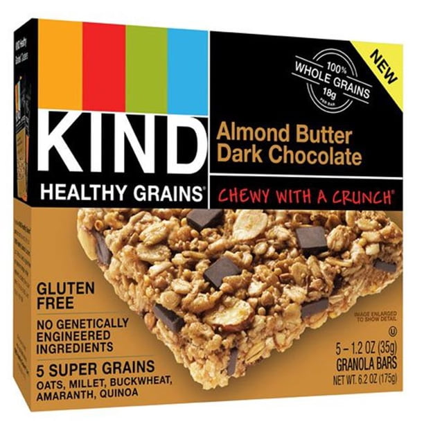 KIND Healthy Grain Bars, Almond Butter Dark Chocolate, Gluten Free
